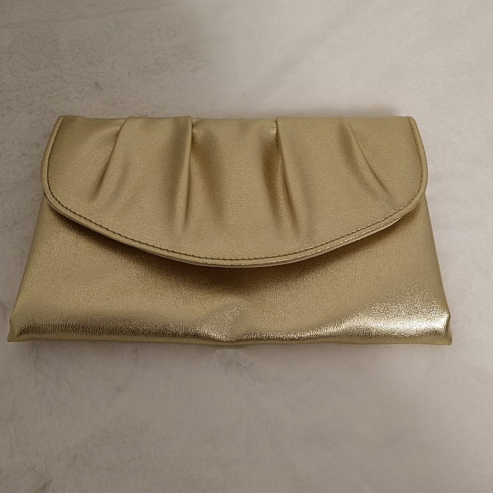 New Vintage Gold Clutch Envelope Bag